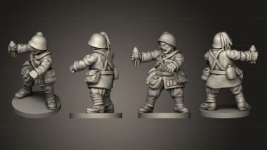 Military figurines MORTARS Gunner 02 3d model