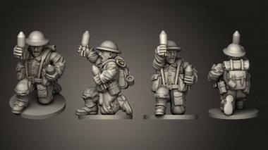 Military figurines MORTARS Gunner 03 3d model