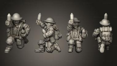 Military figurines MORTARS Gunner 05 3d model