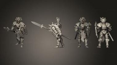 Military figurines mortas spearman 01 3d model