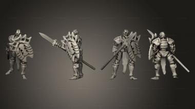 Military figurines mortas spearman 03 3d model