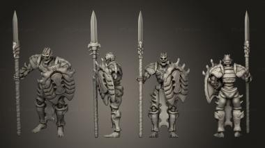 Military figurines mortas spearman 04 3d model