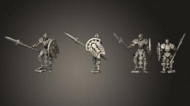 Military figurines mortas spearman 05 3d model