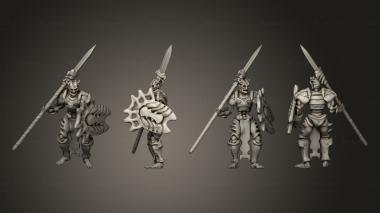 Military figurines mortas spearman 06 3d model
