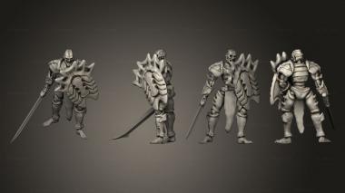 Military figurines mortas swordsman 03 3d model