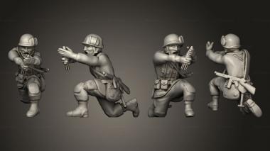 Military figurines Mortier paratrooper 02 3d model