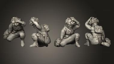 Military figurines Mortier paratrooper 03 3d model