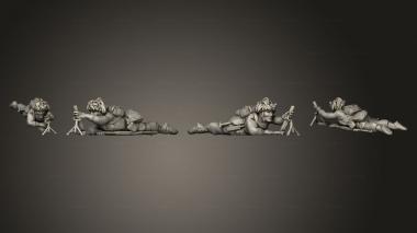 Military figurines Mortier paratrooper 3d model