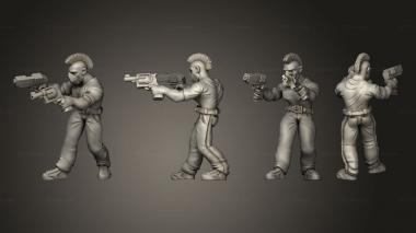 Military figurines Mosh ganger Twogun A 3d model