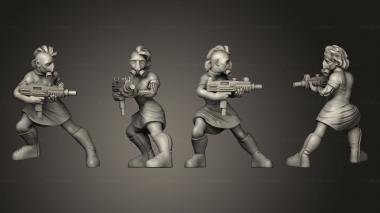 Military figurines Mosh Ganger Uzi Suzi 3d model