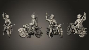 Military figurines Motard Allemand 01 3d model