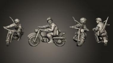 Military figurines Motard Allemand 02 3d model