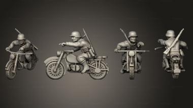 Military figurines Motard Allemand 03 3d model