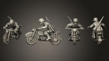 Military figurines Motard Allemand 04 3d model