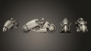 Military figurines motorbike concept 3d model