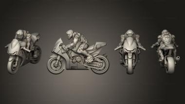 Military figurines motorbike sport 01 3d model