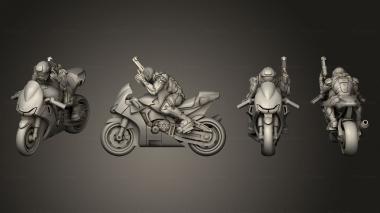 Military figurines motorbike sport 02 3d model