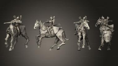 Military figurines Mounted autowarrior 3d model
