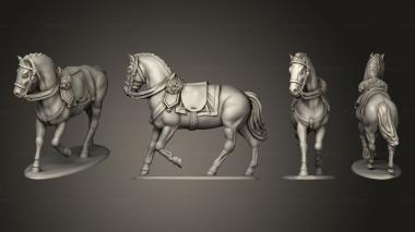 Military figurines Mounted Command Light Officer horse 3d model