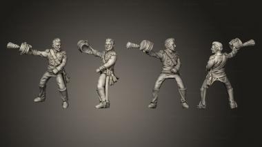 Military figurines Mounted Command Light Officer 3d model