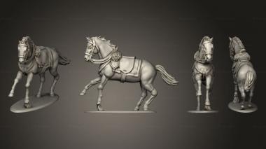 Military figurines Mounted Command Line Officer horse 3d model