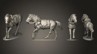 Military figurines Mounted Command Officer horse 3d model