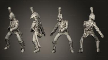 Military figurines Mounted Command Officer 3d model