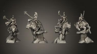 Military figurines Mounted Spartancast Mage 3 3d model