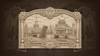 Panels Capitals of the World Saint Petersburg - St. Isaacs Cathedral and Neva 3d model