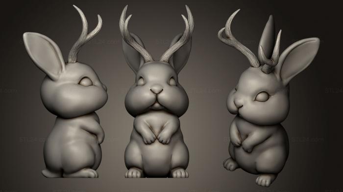 Toys (Cute Jackalope STL for 3D Print, TOYS_0126) 3D models for cnc