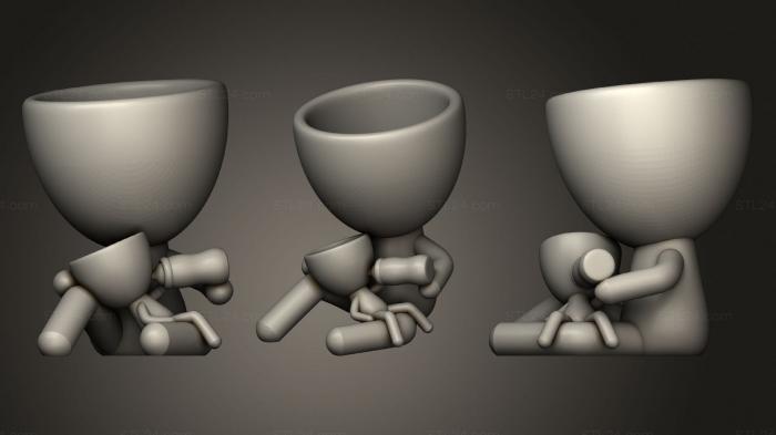 Вазы (Роберт с грудным молоком и младенцем, VZ_0979) 3D модель для ЧПУ станка