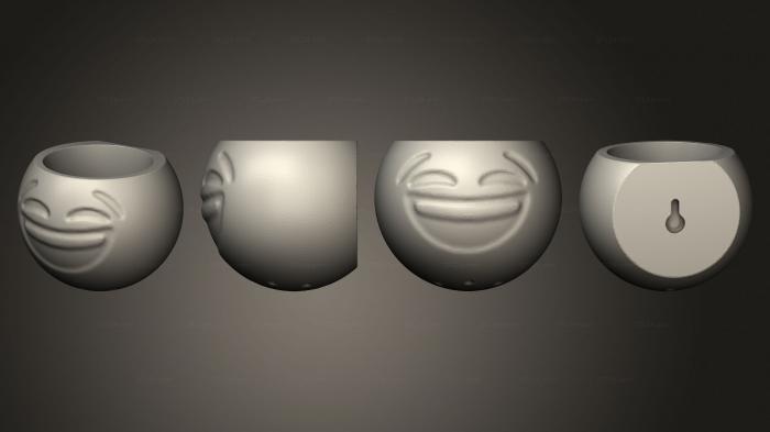 Emoji Gargalhada 1 Parede Aberto Furo Suporte