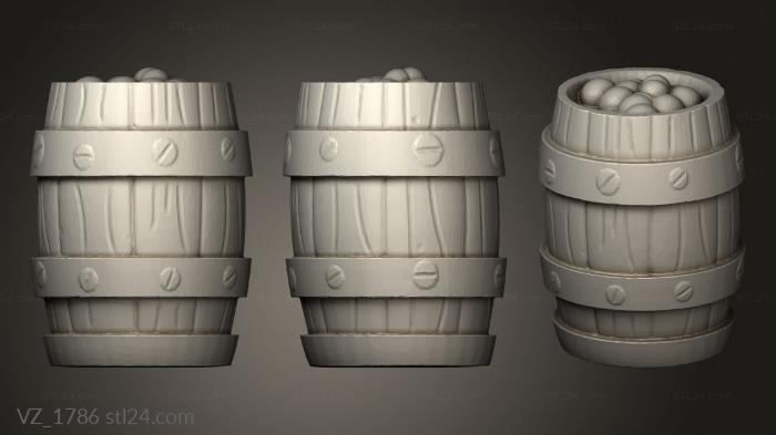 Вазы (Викинги Гномьи Руины Бочка из плитки викингов, VZ_1786) 3D модель для ЧПУ станка