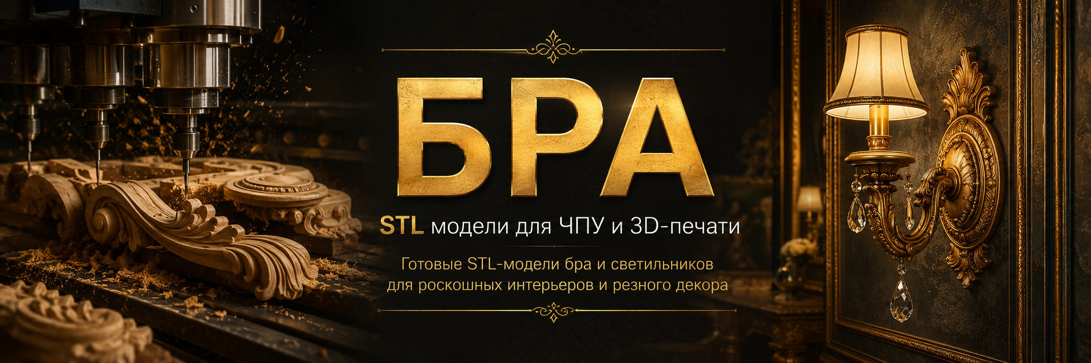 Бра 3D модели для ЧПУ