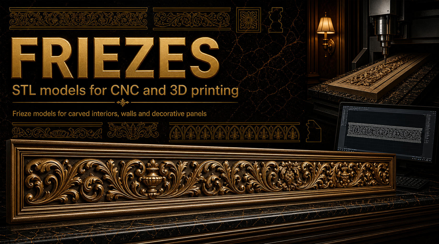Frieze 3D модели для ЧПУ