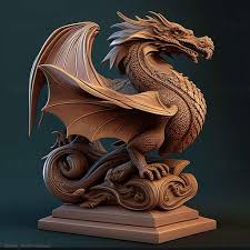 Статуэтки драконов, грифонов и сфинксов на станках с ЧПУ: 3d модели