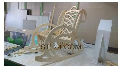 2D мебель (Резное кресло, 2DM_0003) 3D модель для ЧПУ станка