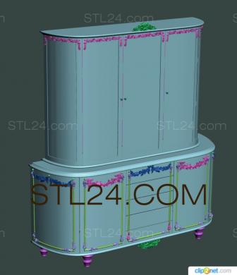 Комплекты мебели (KMB_0018-19) 3D модель для ЧПУ станка