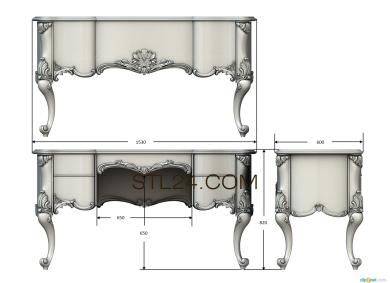 Set of furniture (KMB_0019-06) 3D models for cnc