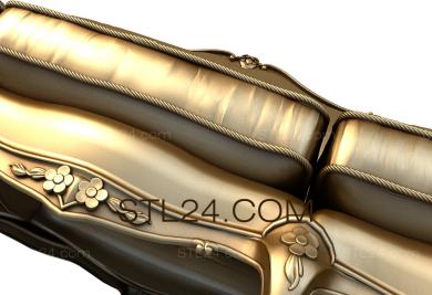 Set of furniture (Three-seater sofa in classic style with exquisite carvings, KMB_0071) 3D models for cnc