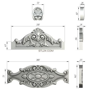 Set of onlays (KNK_0034) 3D models for cnc