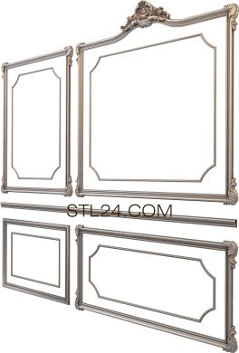 Set of panels (KPN_0024-9) 3D models for cnc