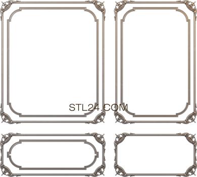 Set of panels (KPN_0026-9) 3D models for cnc