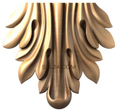 Acant leaf (Waterfall, AKN_0004) 3D models for cnc