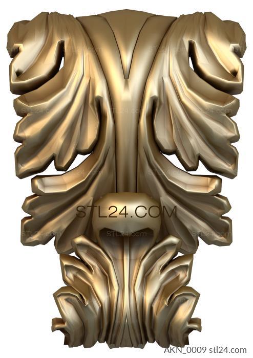 Acant leaf (Goblin, AKN_0009) 3D models for cnc