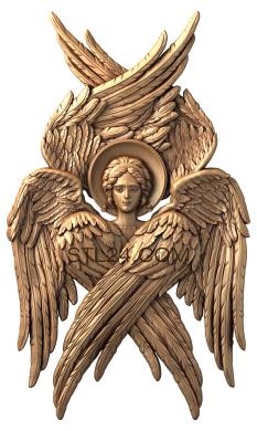 декор: ангел с крыльями, готовая 3д модель для станков с ЧПУ