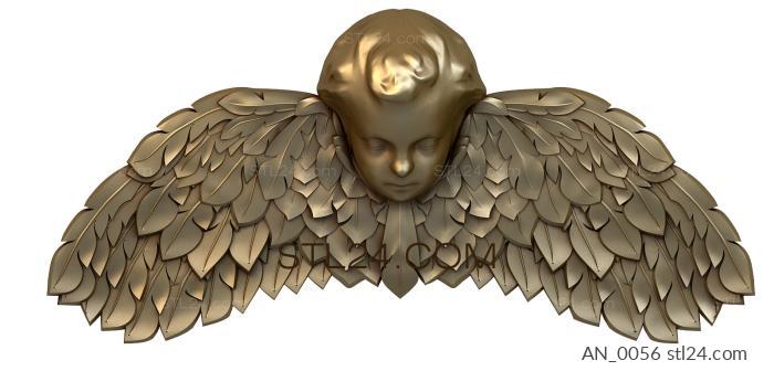 3d модели ангелы (AN_0056) 3D модель для ЧПУ станка