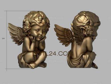 3d модели ангелы (AN_0075) 3D модель для ЧПУ станка