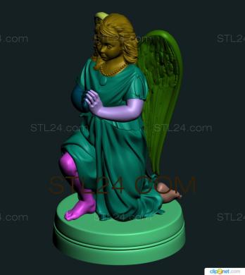 3d модели ангелы (AN_0082) 3D модель для ЧПУ станка