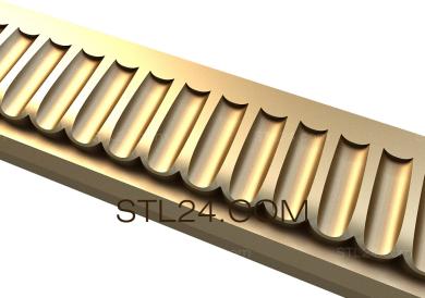 Baguette (Wide comb, BG_0204-9) 3D models for cnc